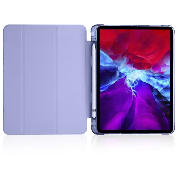 iPad Pro 12.9 Fodral Tri-Fold Pennhållare Lila