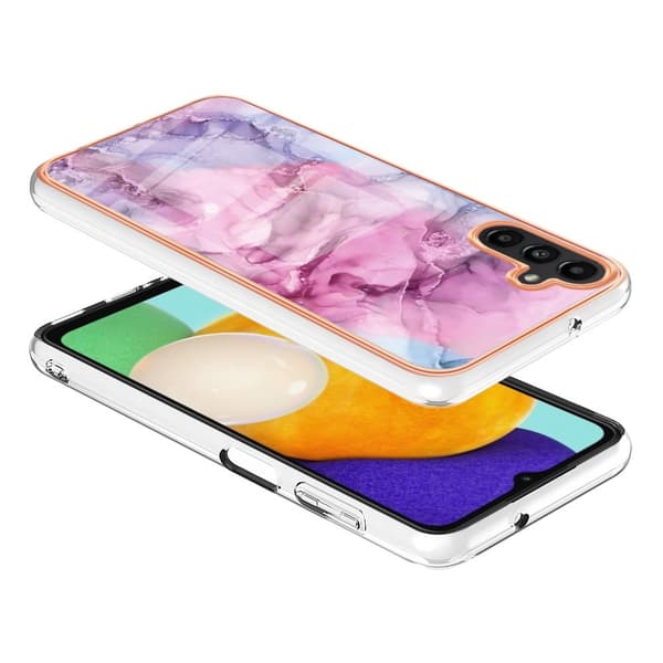 Samsung Galaxy A34 5G Skal Marmor TPU Rosa