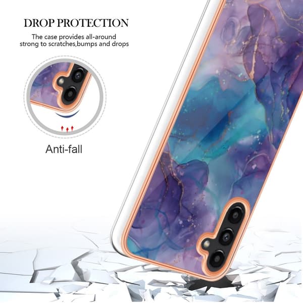 Samsung Galaxy A54 5G Skal Marmor TPU Lila
