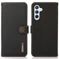 Miniatyrbild 1 av 6: KHAZNEH Galaxy A54 5G Fodral RFID Äkta Läder Svart