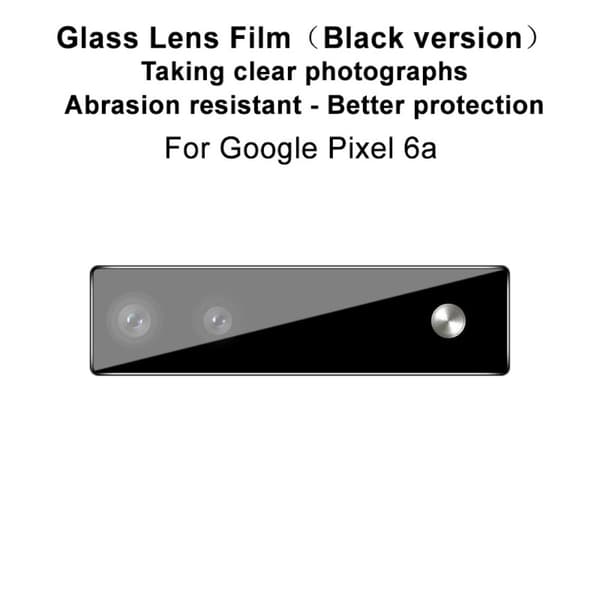 IMAK Google Pixel 6A Linsskydd Härdat Glas Svart