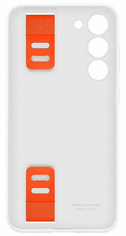 Samsung Galaxy S23 Plus Skal Silicone with Strap Vit