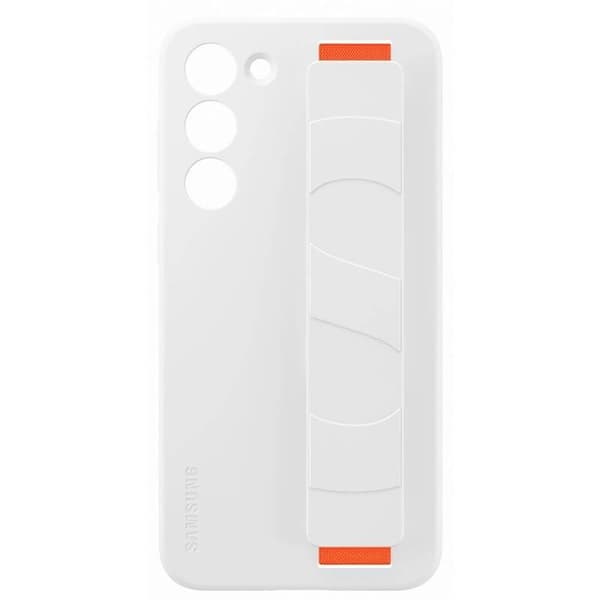 Samsung Galaxy S23 Plus Skal Silicone with Strap Vit