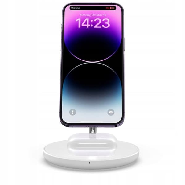 Tech-Protect 15W Qi 2in1 Trådlös MagSafe Laddare Vit