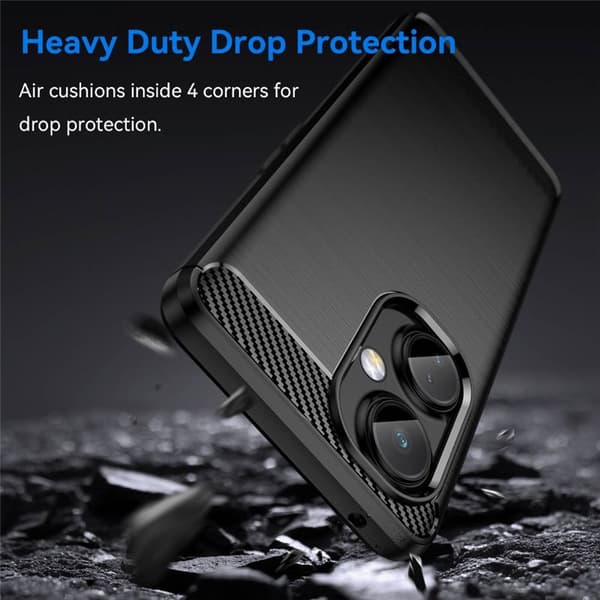 Børstet silikone cover OnePlus Nord CE 3 - Rød