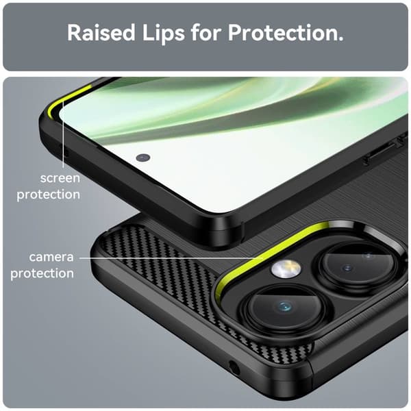 Børstet silikone cover OnePlus Nord CE 3 - Rød
