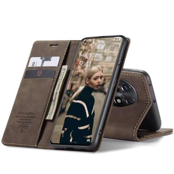 CaseMe Smart Magnet FlipCase OnePlus 11 - Coffee