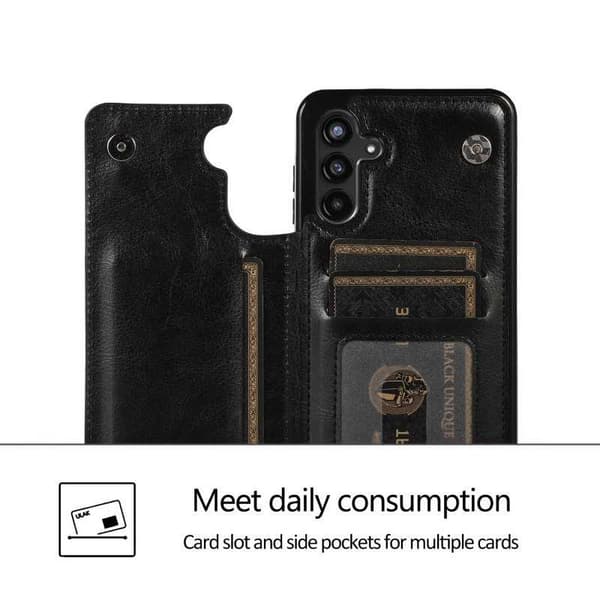 Samsung A14 5G/4G Stöttåligt Skal Korthållare 3-FACK Flippr