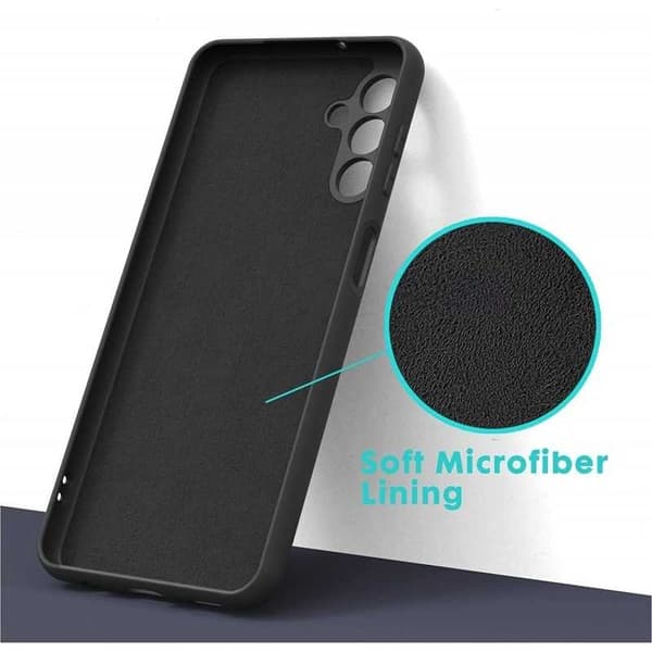 Samsung A14 5G/4G Ultra tyndt blødt gummibelagt mat sort cover