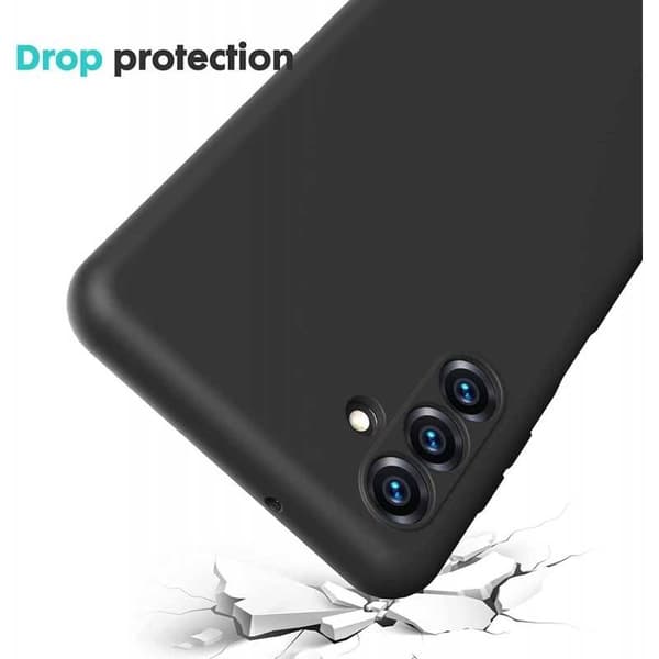 Samsung A14 5G/4G Ultra tyndt blødt gummibelagt mat sort cover