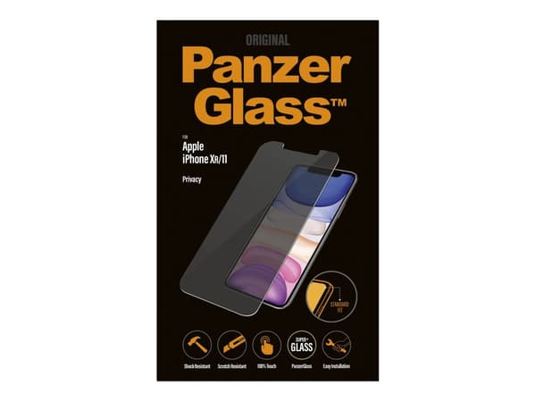 PanzerGlass iPhone 11/XR Privat Skärmskydd – Svart