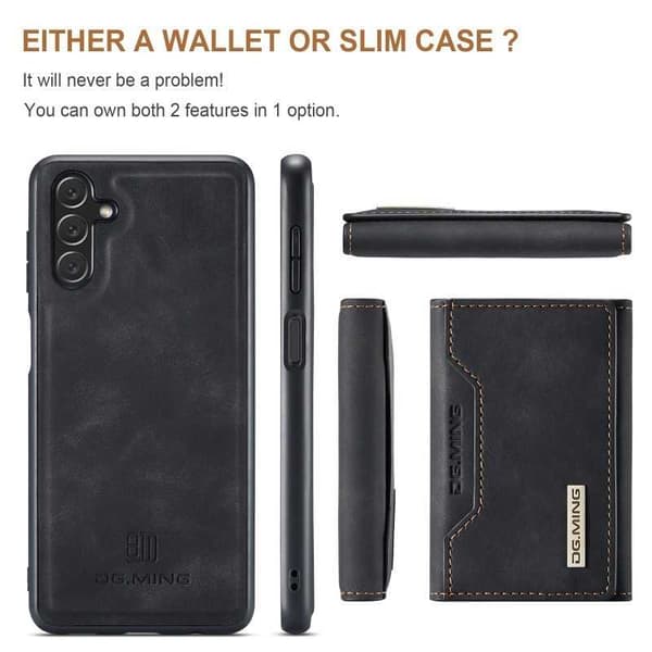 8-SLOTS Samsung A14 5G/4G stødsikkert cover med magnetisk kortholder DG.MING Afmonter