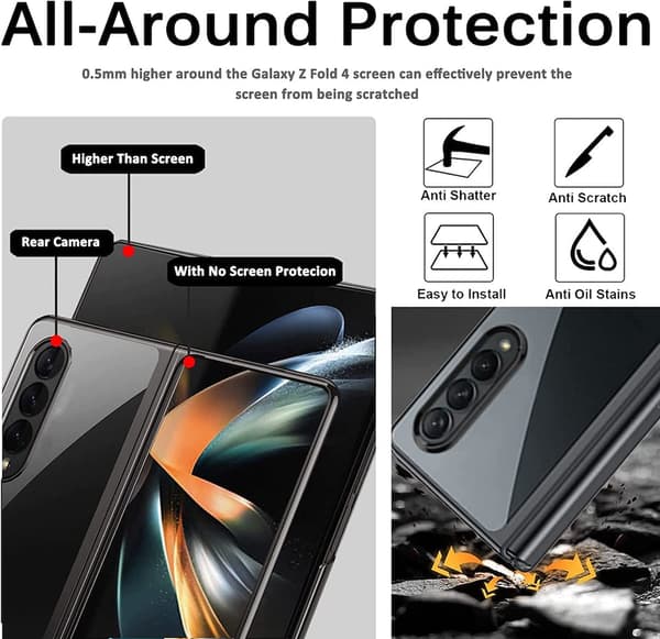 Samsung Z Fold 4 gjennomsiktig hardt skall