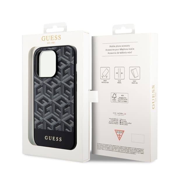 Guess iPhone 14 Pro Skal G Cube MagSafe Svart