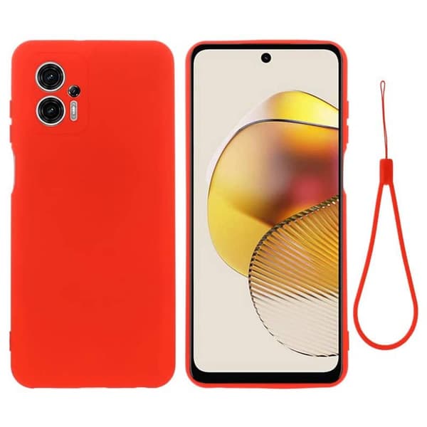Liquid silikon skal Motorola Moto G73 - China Red