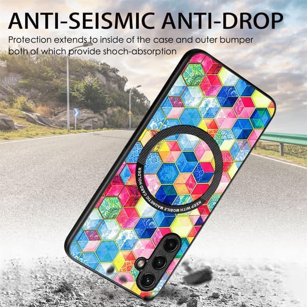 SKALO Samsung A14 4G/5G Motif Suojakuori magneettirenkaalla - #1