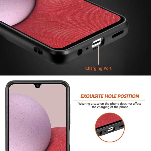 SKALO Samsung A14 4G/5G Crocodile PU Leather Hybrid Cover - Blå