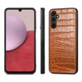 Pikkukuva 2 / 8: SKALO Samsung A14 4G/5G Crocodile PU Nahka Hybrid Suojakuori - Ruskea