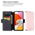 Miniatyrbillede 5 af 7: SKALO Samsung A14 4G/5G MUXMA Saffiano PU-læder Pungetui - Pink