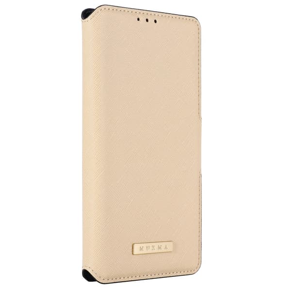 SKALO Samsung A14 4G/5G MUXMA Saffiano PU-Läder Plånboksfodral - Guld