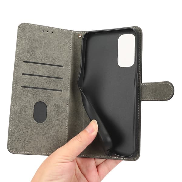 SKALO Samsung A14 4G/5G Flip Cover m. pung i PU-læder - Lilla