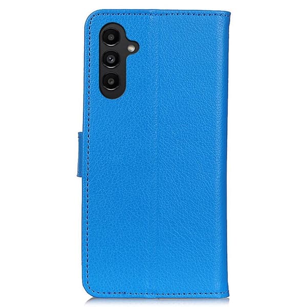 SKALO Samsung A14 4G/5G Litchi Lompakkokotelo - Sininen