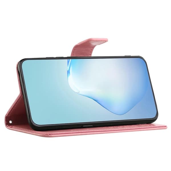 SKALO Samsung A14 4G/5G Owl Tree lompakkokotelo - Pinkki