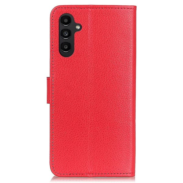 SKALO Samsung A14 4G/5G Litchi Flip Cover - Rød