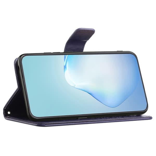 SKALO Samsung A14 4G/5G Owl Tree Plånboksfodral - Mörklila