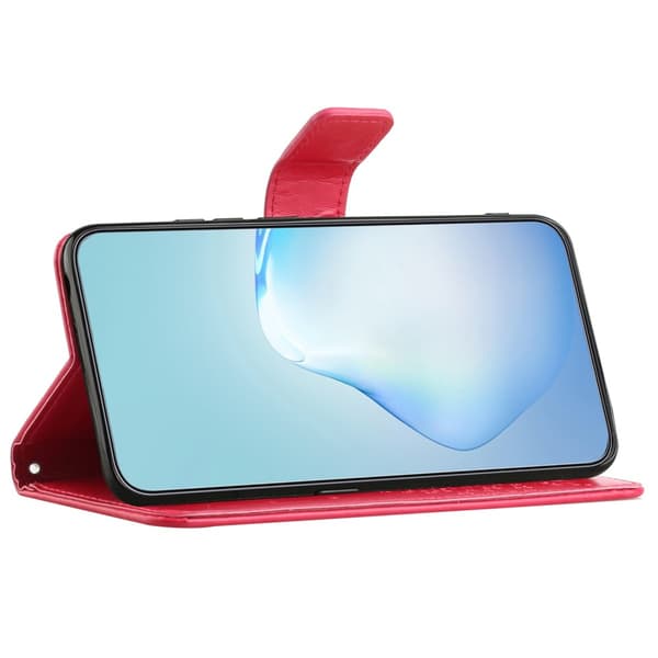 SKALO Samsung A14 4G/5G Owl Tree Flip Cover - Rød