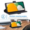 Pikkukuva 5 / 11: SKALO Samsung A14 4G/5G LC.IMEEKE Lompakkokotelo PU-nahkaa - Musta