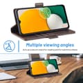Pikkukuva 5 / 11: SKALO Samsung A14 4G/5G LC.IMEEKE Lompakkokotelo PU-nahkaa - Ruskea