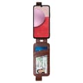Pikkukuva 5 / 11: SKALO Samsung A14 4G/5G CASENEO Vertical Flip Lompakkokotelo - Ruskea