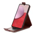 Pikkukuva 2 / 11: SKALO Samsung A14 4G/5G CASENEO Vertical Flip Lompakkokotelo - Ruskea