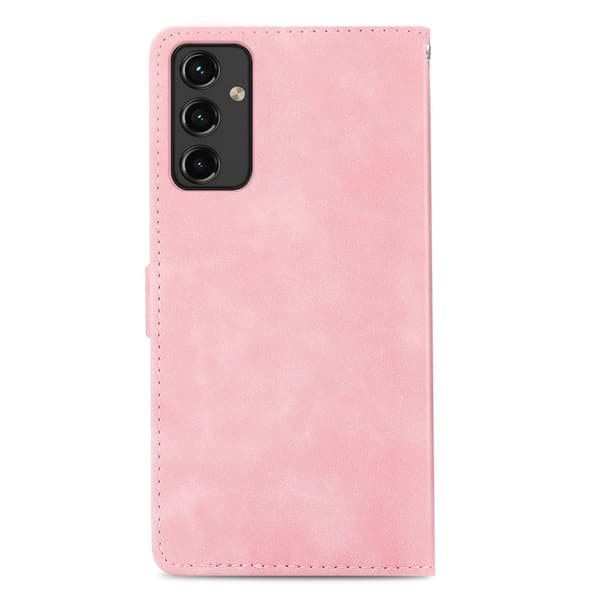 SKALO Samsung A14 4G/5G Big Wallet Flower Pungetaske - Pink