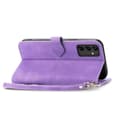 Pikkukuva 3 / 6: SKALO Samsung A14 4G/5G Big Wallet Flower Lompakkokotelo - Violetti