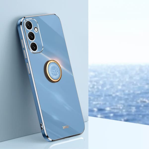 SKALO Samsung A34 5G XINLI TPU Cover med ring - Blå