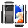 Pikkukuva 9 / 9: SKALO Samsung A34 5G Armor Suojakuori korttikotelo - Musta