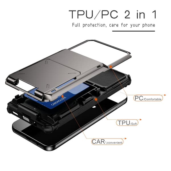 SKALO Samsung A34 5G Armor Cover kortholder - Blå