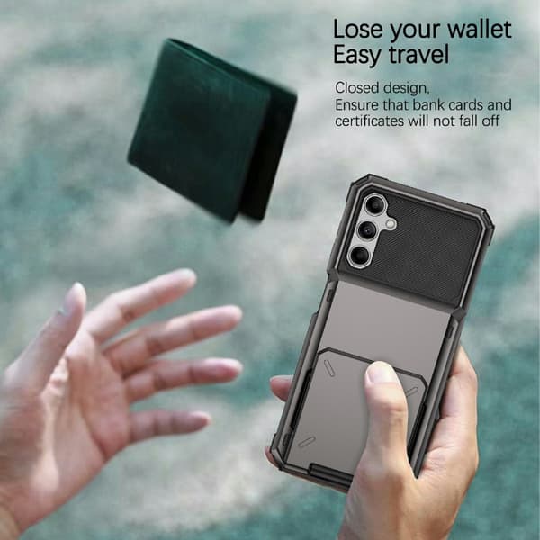 SKALO Samsung A34 5G Armor Cover kortholder - Blå
