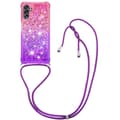 Miniatyrbillede 1 af 5: SKALO Samsung A34 5G Kvicksand Glitter Mobile Collar - Pink-Lilla