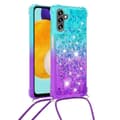 Miniatyrbillede 2 af 5: SKALO Samsung A34 5G Kvicksand Glitter Mobile Collar - Turkis-Lilla