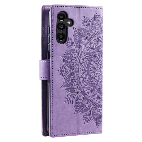 SKALO Samsung A34 5G Mandala Flip Cover - Lilla