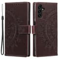Pikkukuva 1 / 5: SKALO Samsung A34 5G Mandala lompakkokotelo - Ruskea