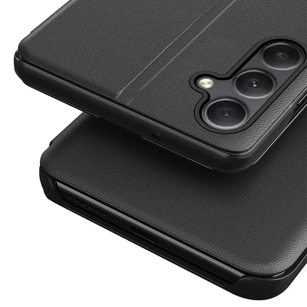 SKALO Samsung A34 5G Clear View Window Kotelo - Violetti