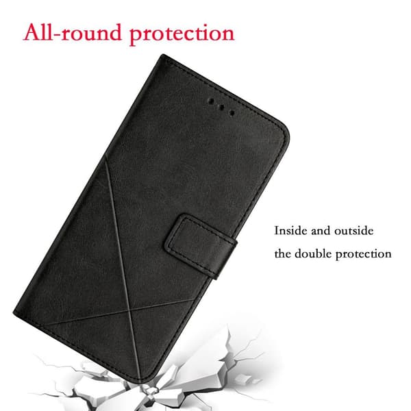 SKALO Samsung A34 5G Embossed Plånboksfodral i PU-Läder - Svart
