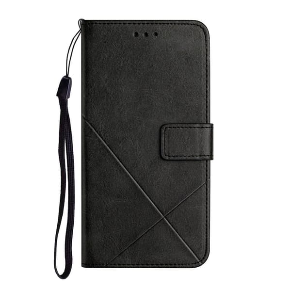 SKALO Samsung A34 5G Embossed Plånboksfodral i PU-Läder - Svart