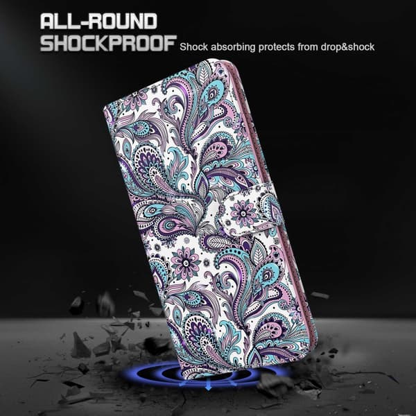 SKALO Samsung A34 5G Blommigt 3D Plånboksfodral