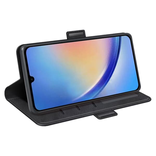 SKALO Samsung A34 5G Premium Wallet Lompakkokotelo - Musta