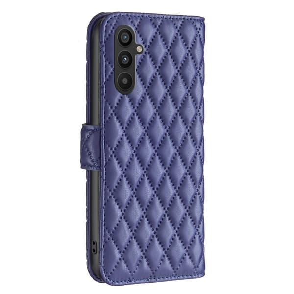 SKALO Samsung A34 5G BINFEN COLOR Quiltat Plånbok - Blå
